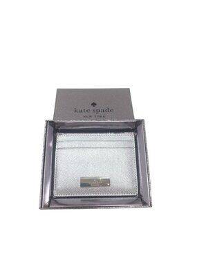 Kate Spade New York Kenzie Glitter Card Case Lunar Light New In Box